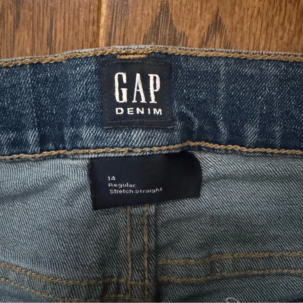 Gap Denim Straight Jeans Boys Size 14 Stretch Medium Wash Denim Casual